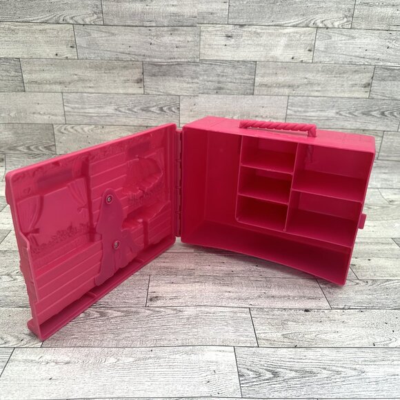 Vintage 1999 Mattel Small Barbie Pink Doll Trunk Carry Case - Picture 4 of 8